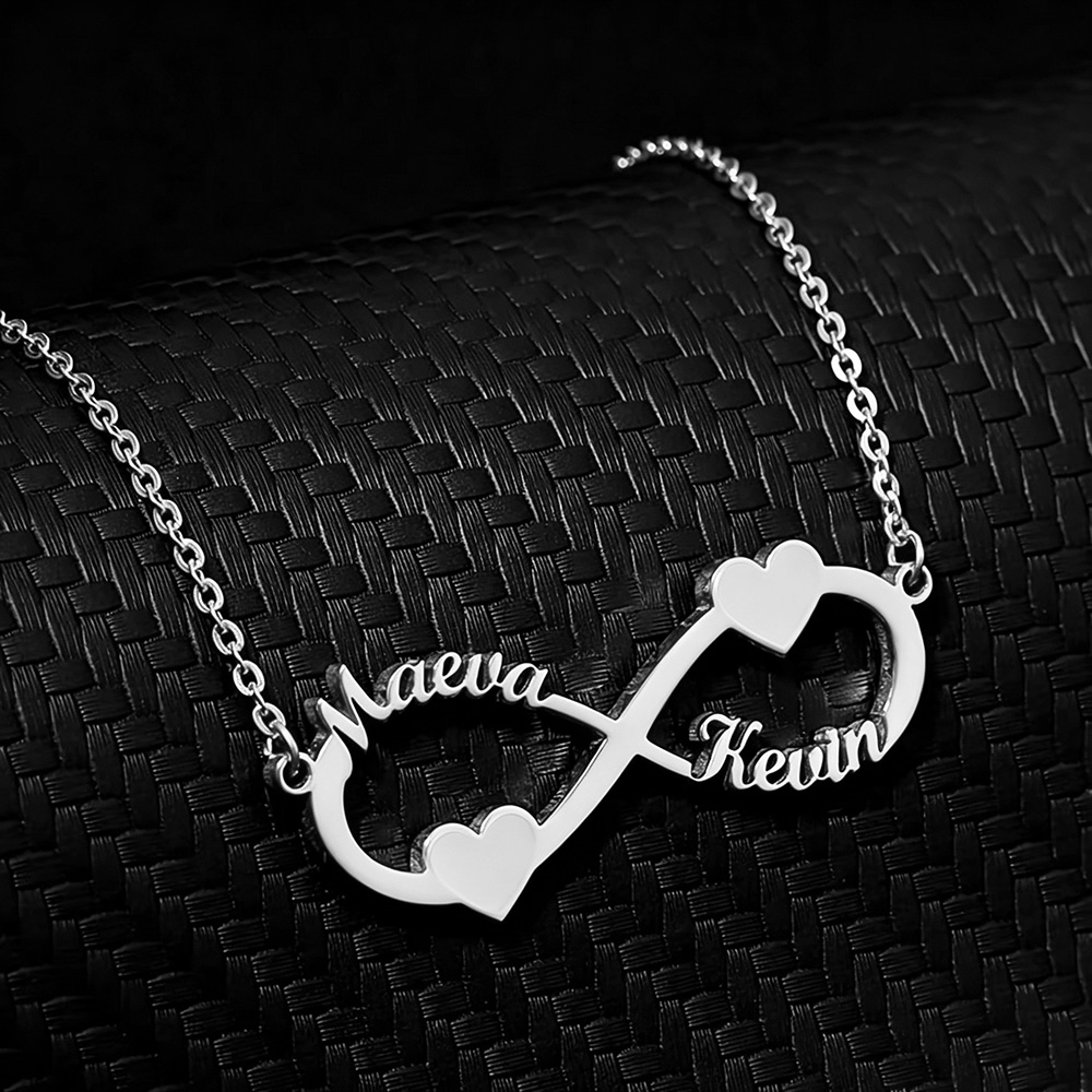 Custom Name Necklace Stainless Steel - Custom Name Necklace Infinity Heart Pendant