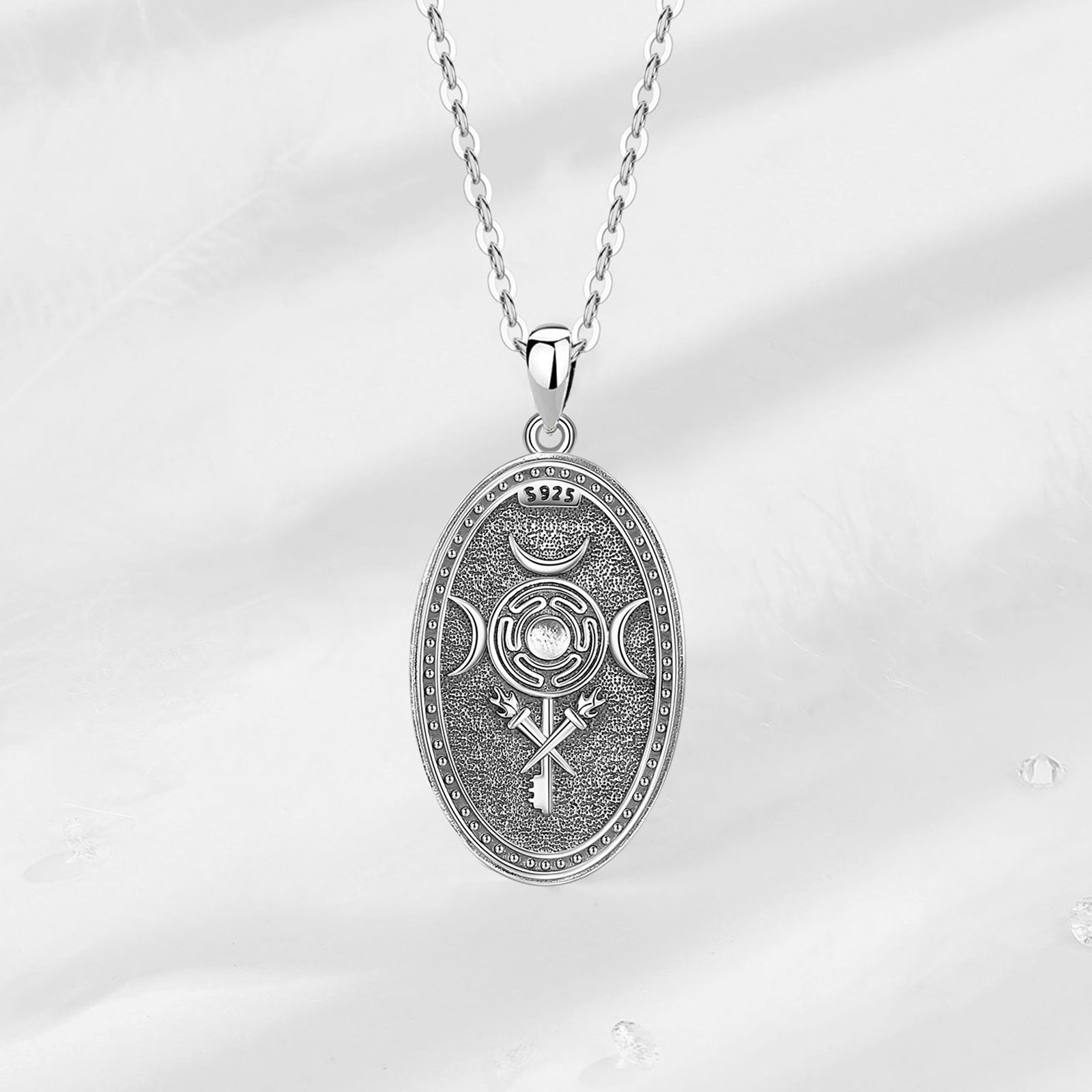 Eudora 925 Sterling Silver Tri - 925 Sterling Silver Chain Necklace Men 评论和价格
