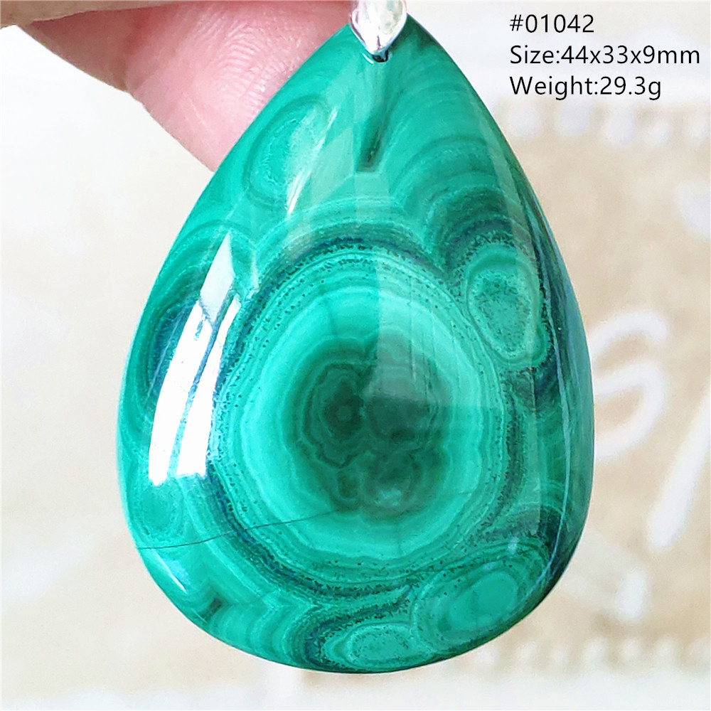 Natural Green Malachite Chryso - 925 Sterling Silver Chain Necklace Men 评论和价格