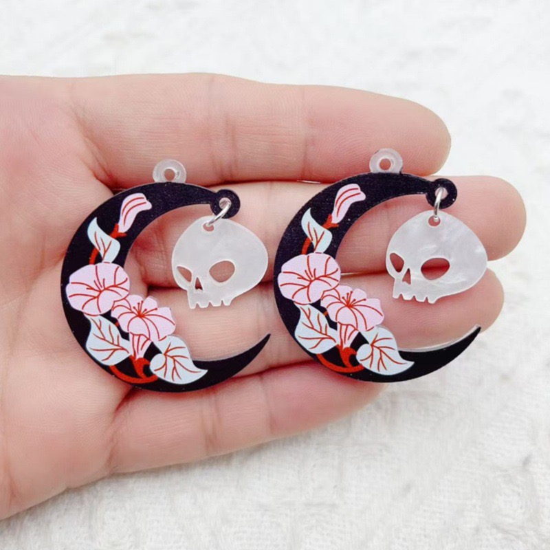 10pcs Halloween Acrylic Ghost  - Earrings 评论和价格