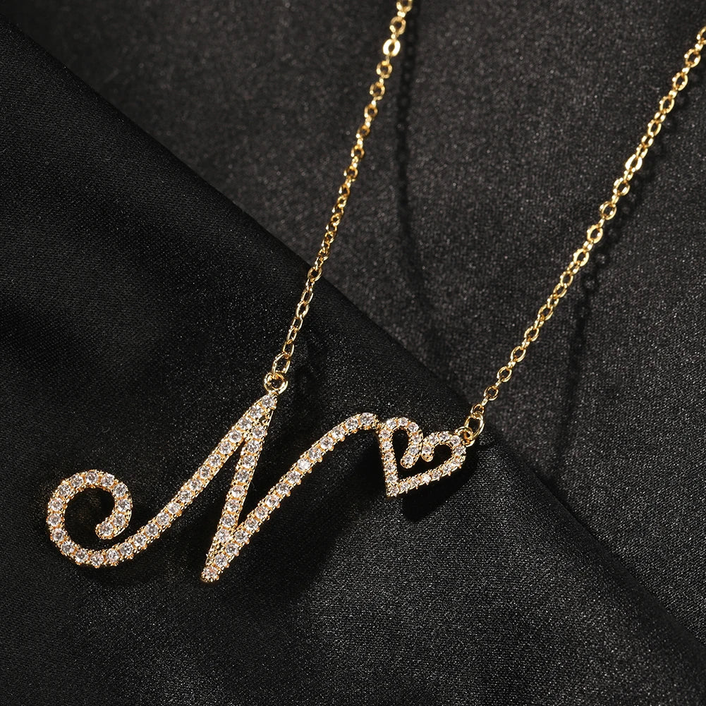 Personalized Script Initial Ne - Initial Letter Necklace 18K Gold 评论和价格