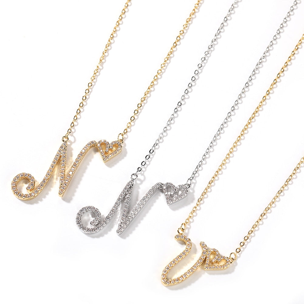 Personalized Script Initial Ne - Initial Letter Necklace 18K Gold 评论和价格