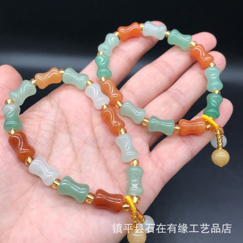 Natural Aventurine Bamboo , Go - Bracelets 评论和价格