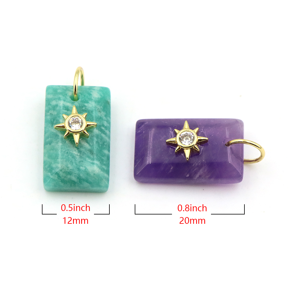 Geometric Shape Crystal Natura - Crystal Pendant Necklace Natural Stone 评论和价格