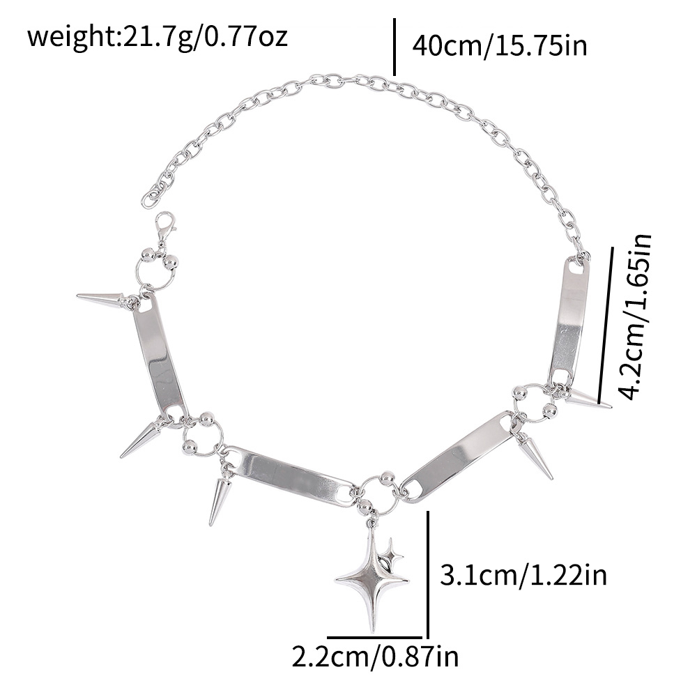 Punk Star Riveted Choker,Rock  - Goth Punk Spike Choker 评论和价格