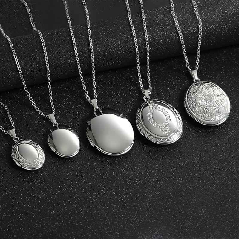 Vintage Silver Color Openable  - Heart Locket Necklace Photo 评论和价格