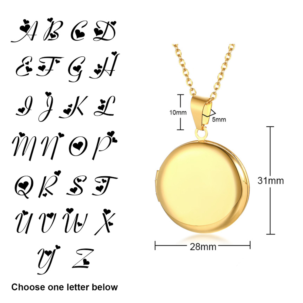 Free Engraving Initials Heart  - Heart Locket Necklace Photo 评论和价格