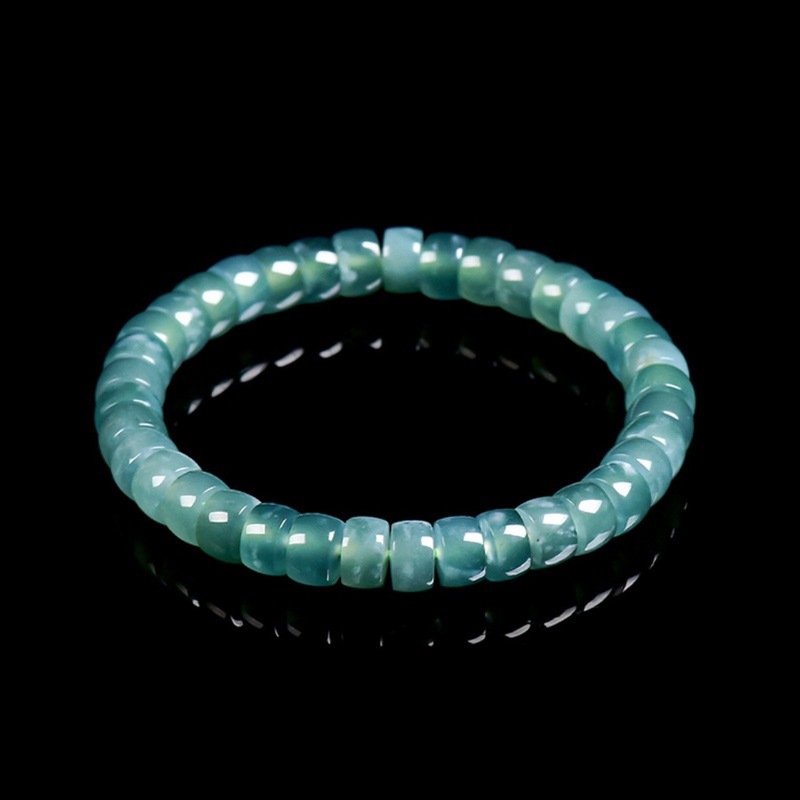 Natural Grade A Jadeite Blue W - Bracelets 评论和价格
