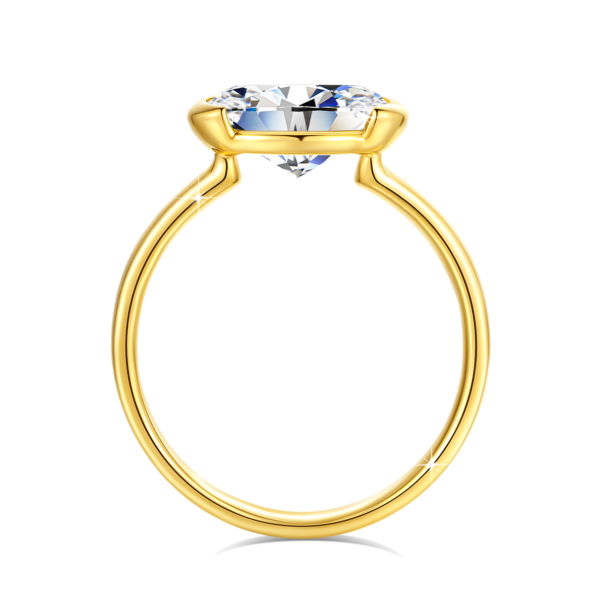 14K Gold Certified Oval Cut Mo - Moissanite Engagement Ring 1 Carat 评论和价格