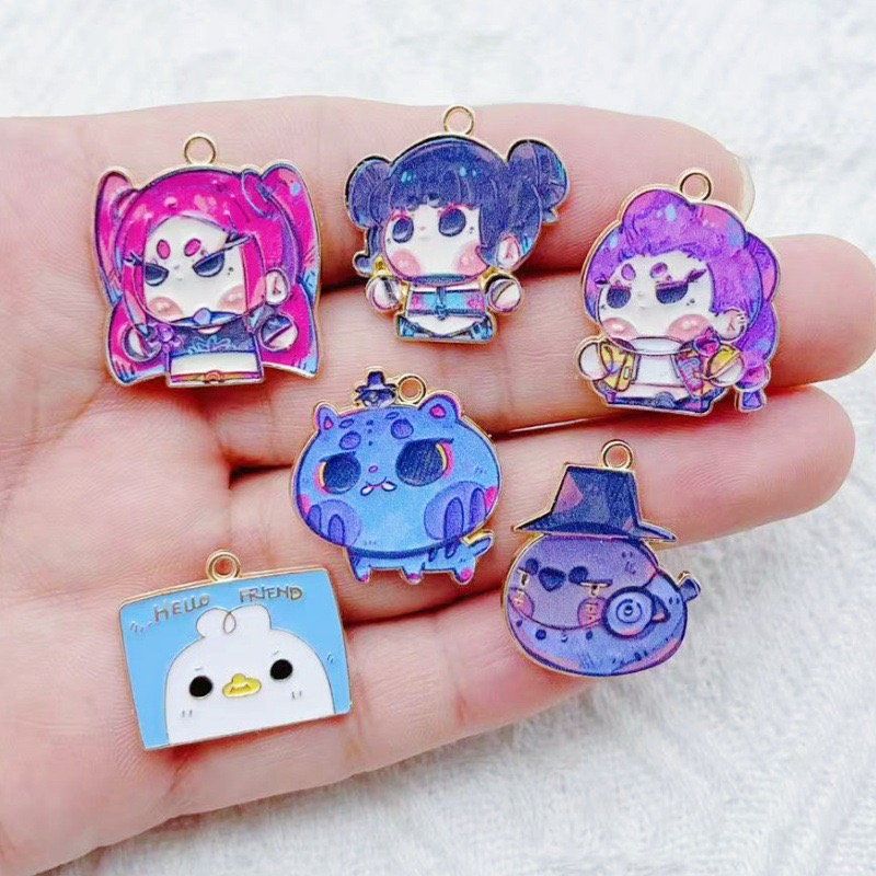 10pcs Cartoon Anime Pendant Oi - Earrings 评论和价格