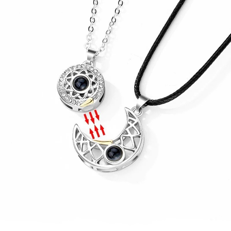 1 Pair Magnetic Couple Matchin - Magnetic Couple Matching Necklaces 评论和价格