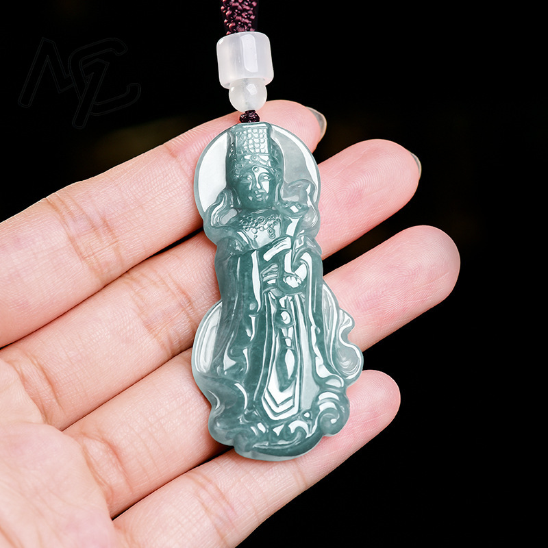 Natural Real Emerald Blue Wate - Necklaces 评论和价格