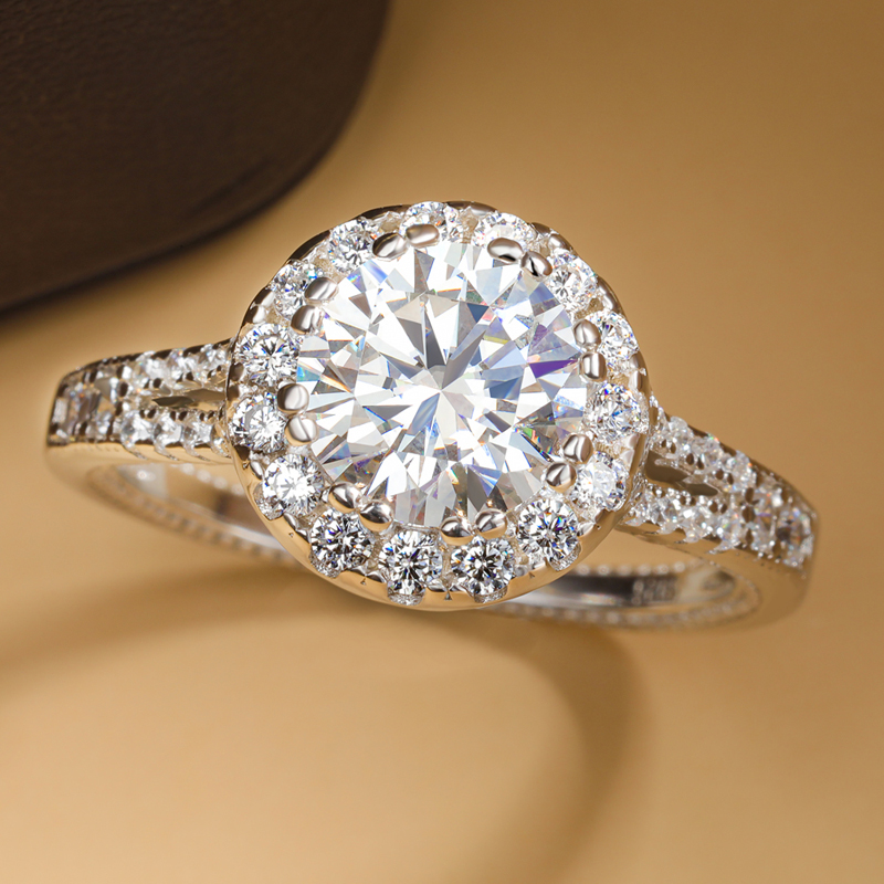 Real 2ct Moissanite Rings 925  - Moissanite Engagement Ring 1 Carat 评论和价格