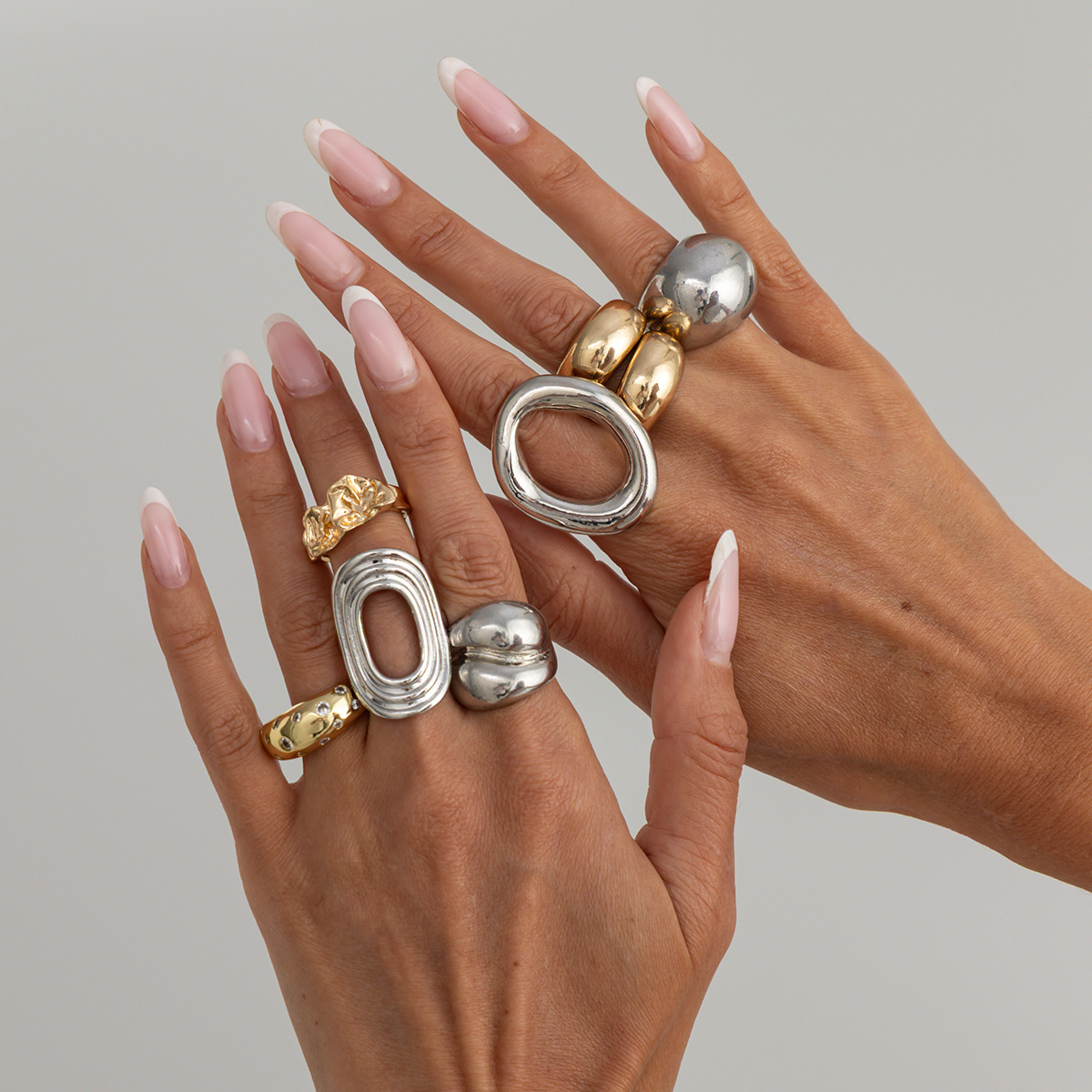 8Pcs/Set Vintage Punk Gold Sil - Vintage Punk Knuckle Rings Set 评论和价格