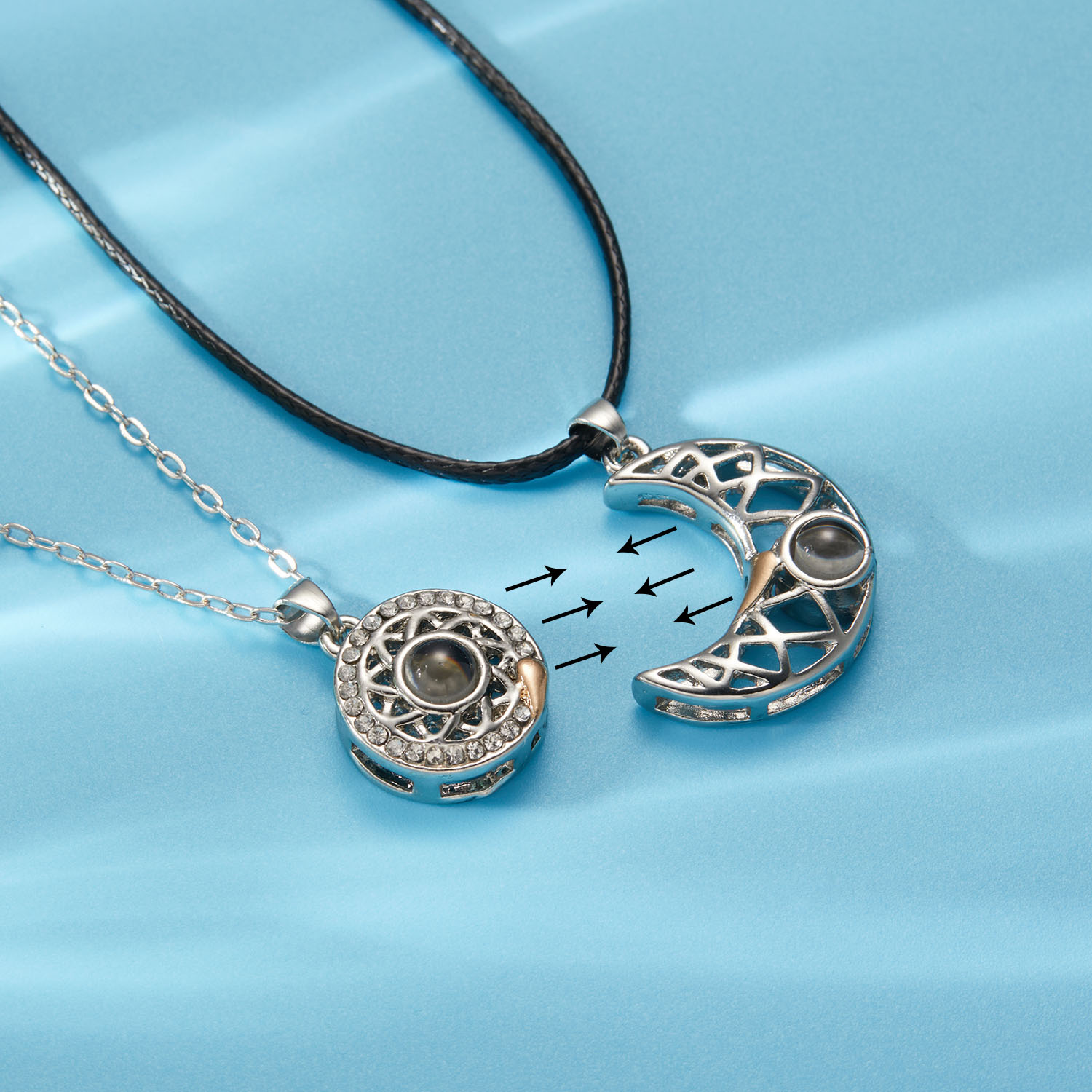 Romantic Magnetic Sun Moon Cou - Magnetic Couple Matching Necklaces 评论和价格