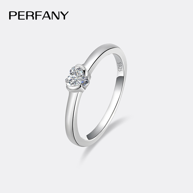 PERFANY 0.3CT Heart Cut Moissa - Moissanite Engagement Ring 1 Carat 评论和价格