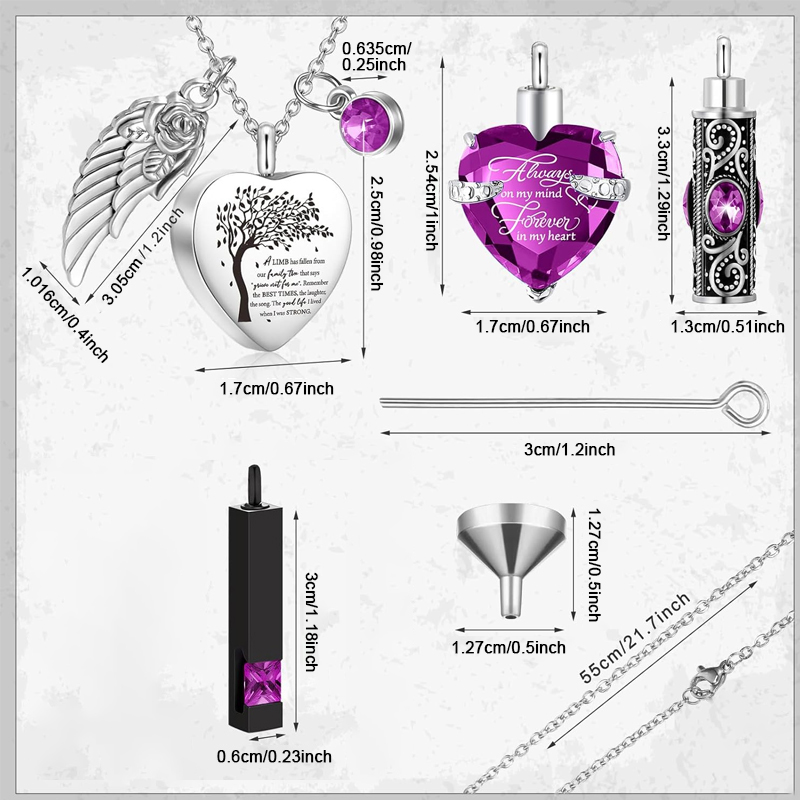 3 Styles Urn Necklace for Ashe - Heart Locket Necklace Photo 评论和价格