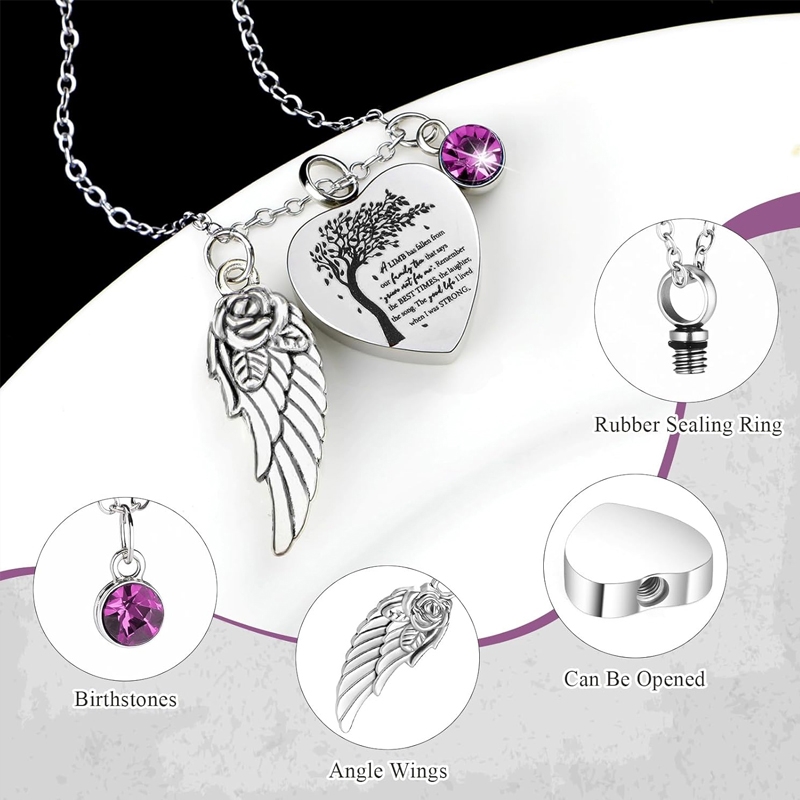 3 Styles Urn Necklace for Ashe - Heart Locket Necklace Photo 评论和价格