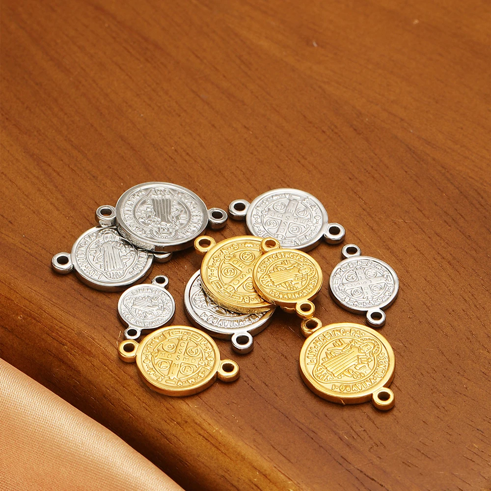 5pcs Stainless Steel Jesus Cro - Cross Pendant Necklace Gold 评论和价格