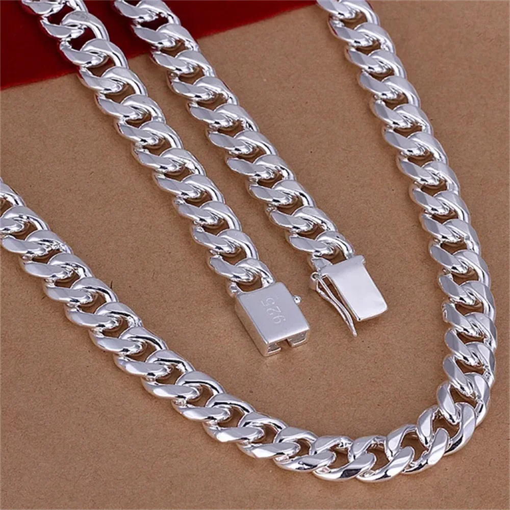 20-24inch 925 Sterling Silver  - 925 Sterling Silver Chain Necklace Men 评论和价格