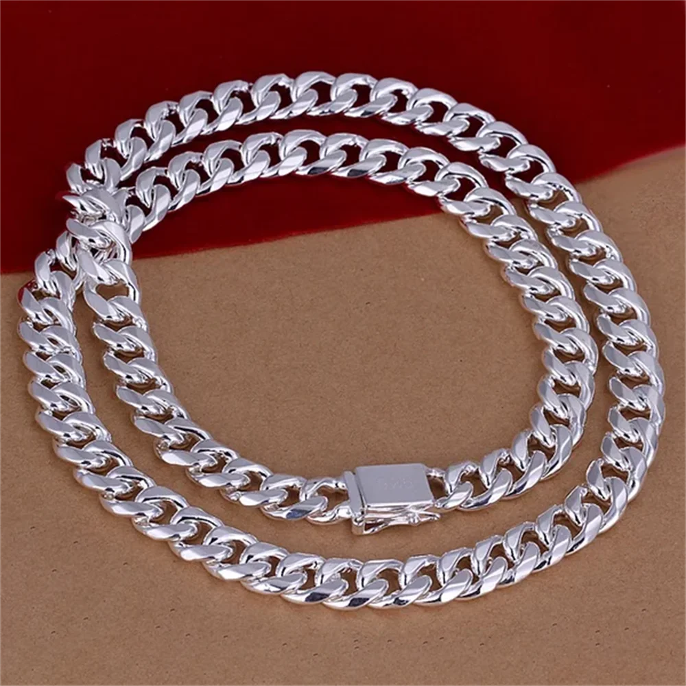 20-24inch 925 Sterling Silver  - 925 Sterling Silver Chain Necklace Men 评论和价格