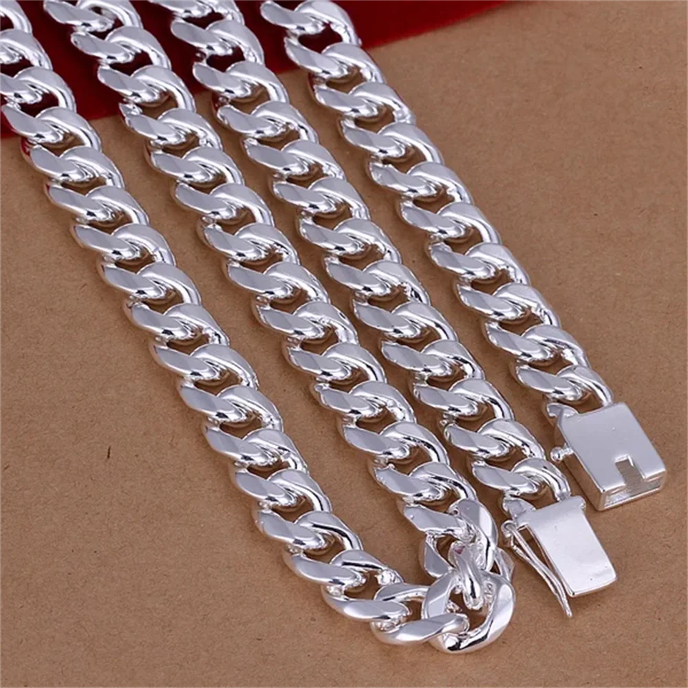 20-24inch 925 Sterling Silver  - 925 Sterling Silver Chain Necklace Men 评论和价格
