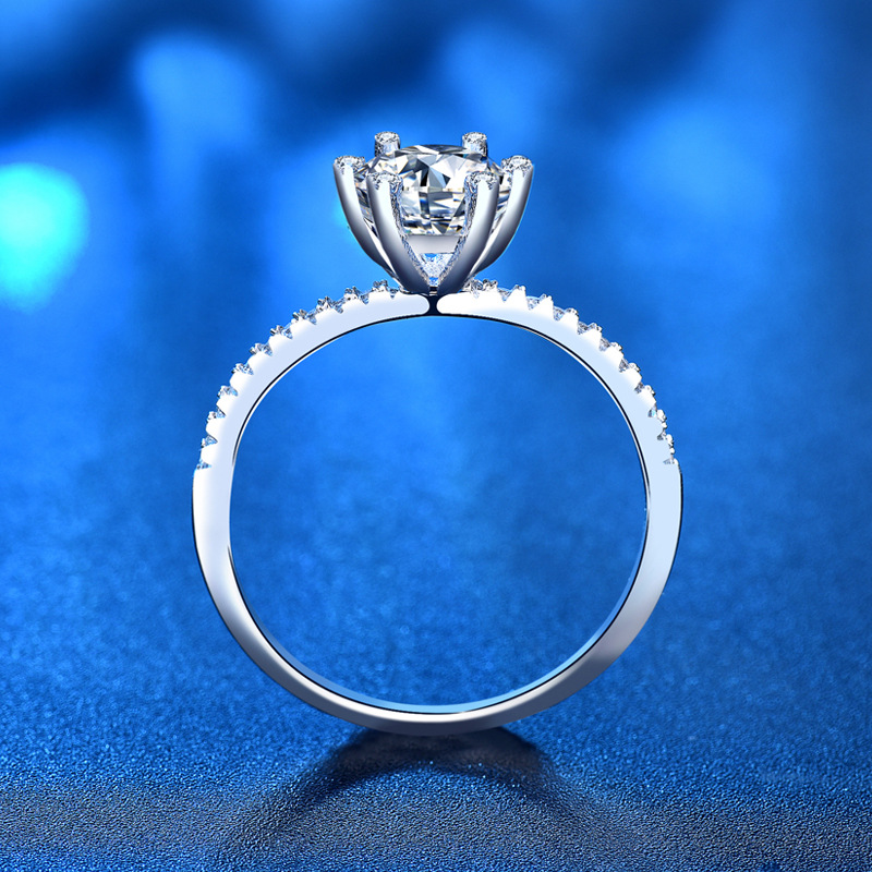 S925 Wedding Engagement Moissa - Moissanite Engagement Ring 1 Carat 评论和价格