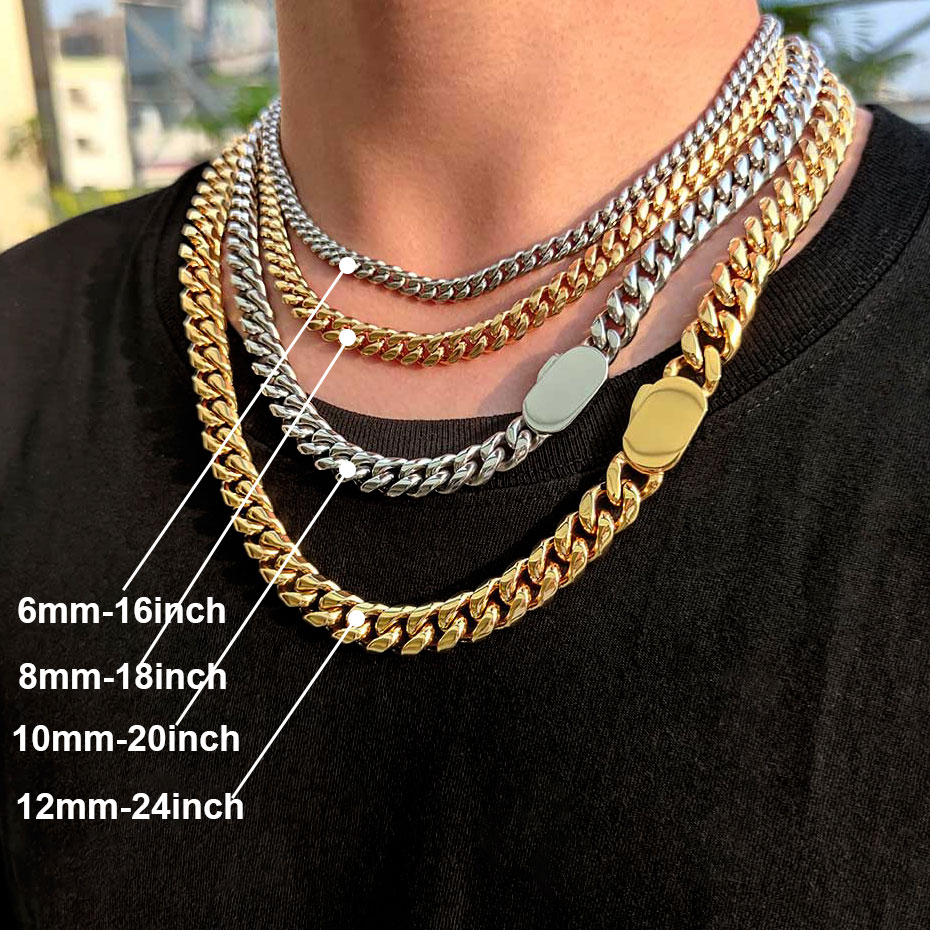 6-12mm Width New Style Stainle - Cuban Link Chain 12Mm 评论和价格