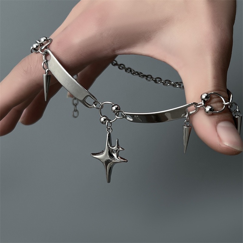 Hiphop Stainless Steel Punk St - Goth Punk Spike Choker 评论和价格