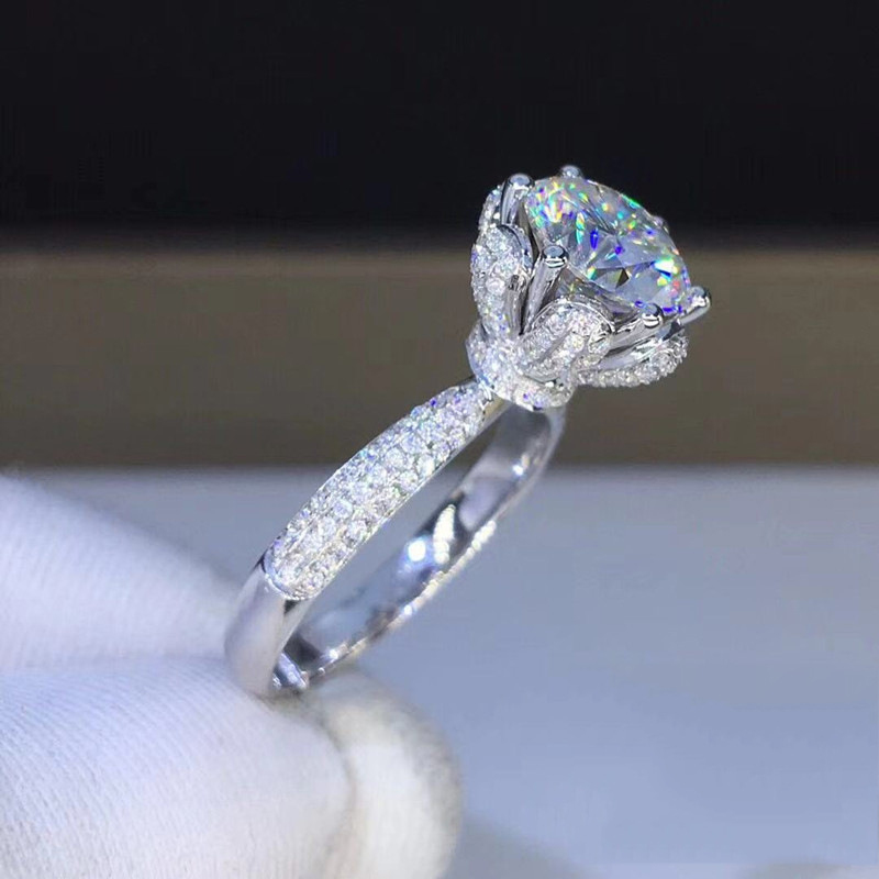 Morganite Ring VVS1 Grade Labo - Moissanite Engagement Ring 1 Carat 评论和价格