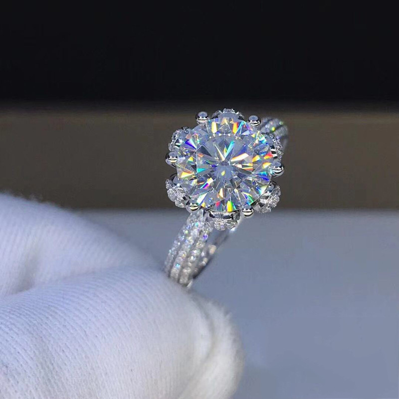 Morganite Ring VVS1 Grade Labo - Moissanite Engagement Ring 1 Carat 评论和价格