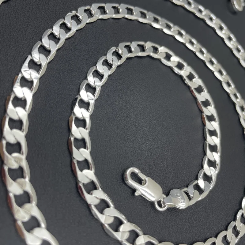 Men's 925 Sterling Silver Neck - Cuban Link Chain 12Mm 评论和价格