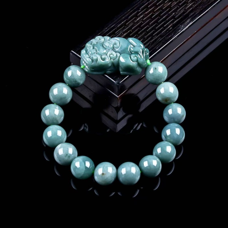 Natural Real Emerald Blue Wate - Bracelets 评论和价格