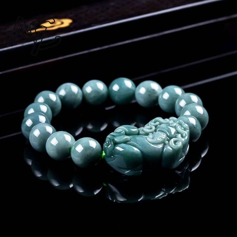 Natural Real Emerald Blue Wate - Bracelets 评论和价格