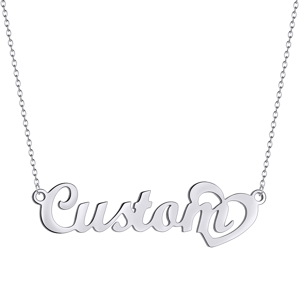 Customized Name Necklace with  - Custom Name Necklace Stainless Steel 评论和价格