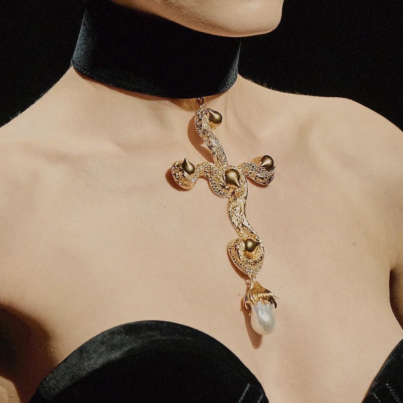 Vintage Exaggerated Baroque Pe - Pearl Choker Necklace Vintage 评论和价格