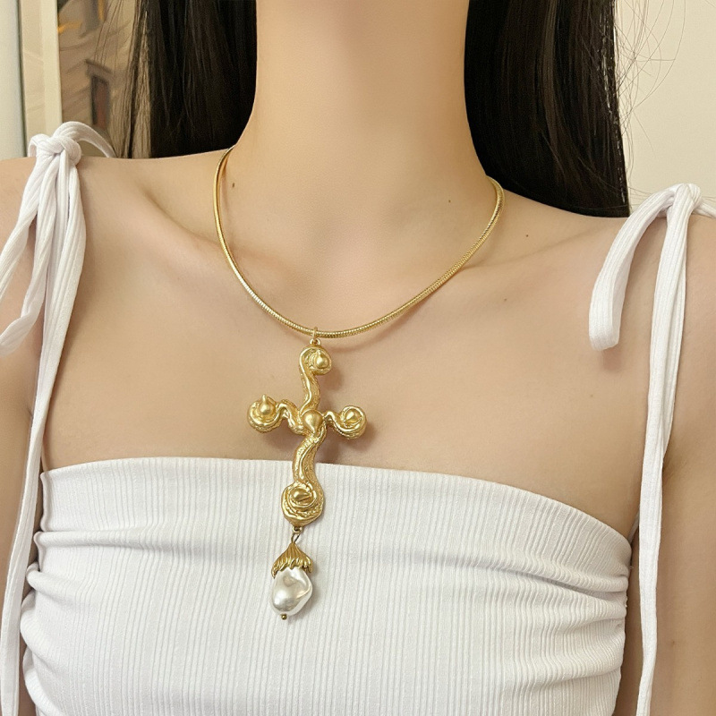 Vintage Exaggerated Baroque Pe - Pearl Choker Necklace Vintage 评论和价格