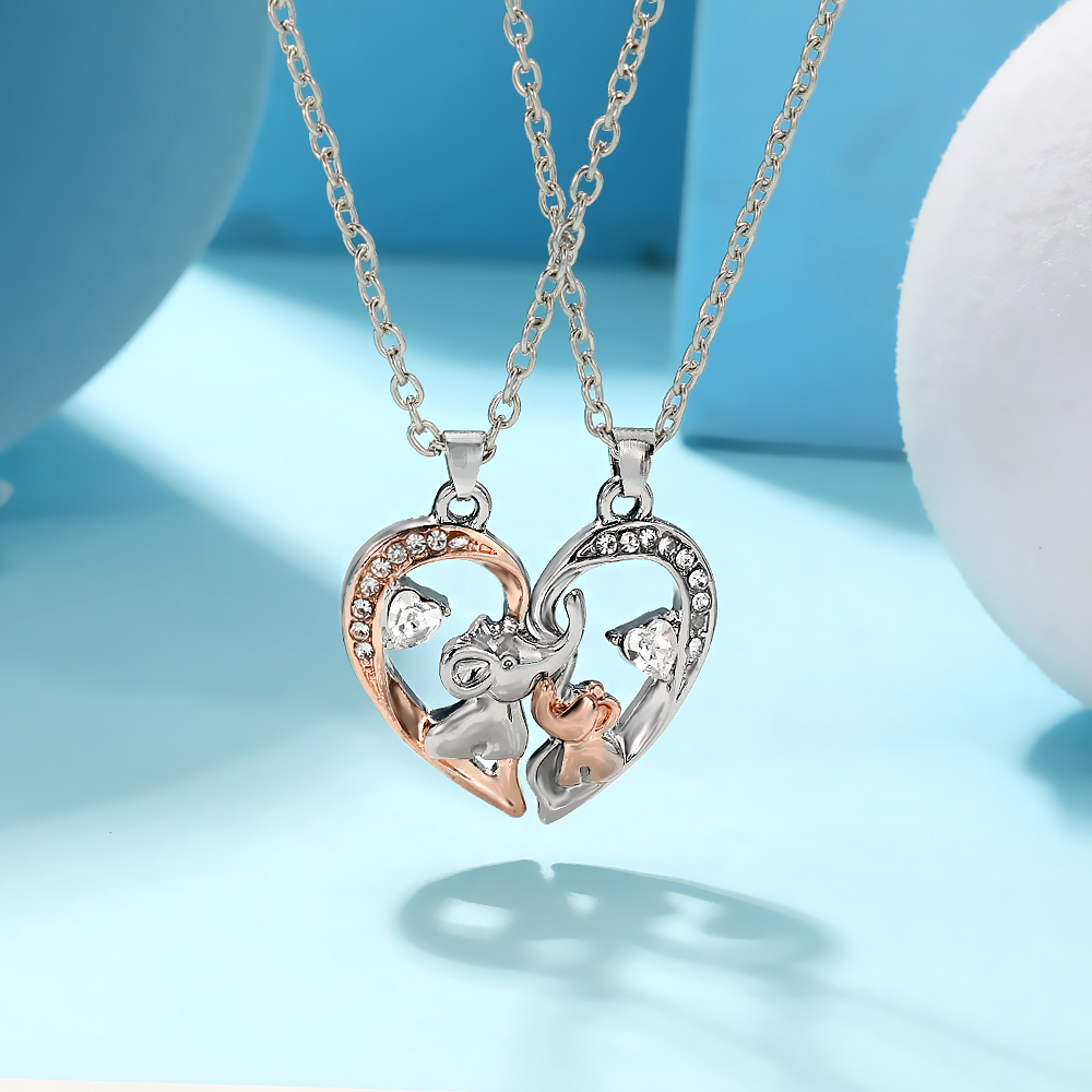 2Pcs Magnetic Matching Heart E - Magnetic Couple Matching Necklaces 评论和价格