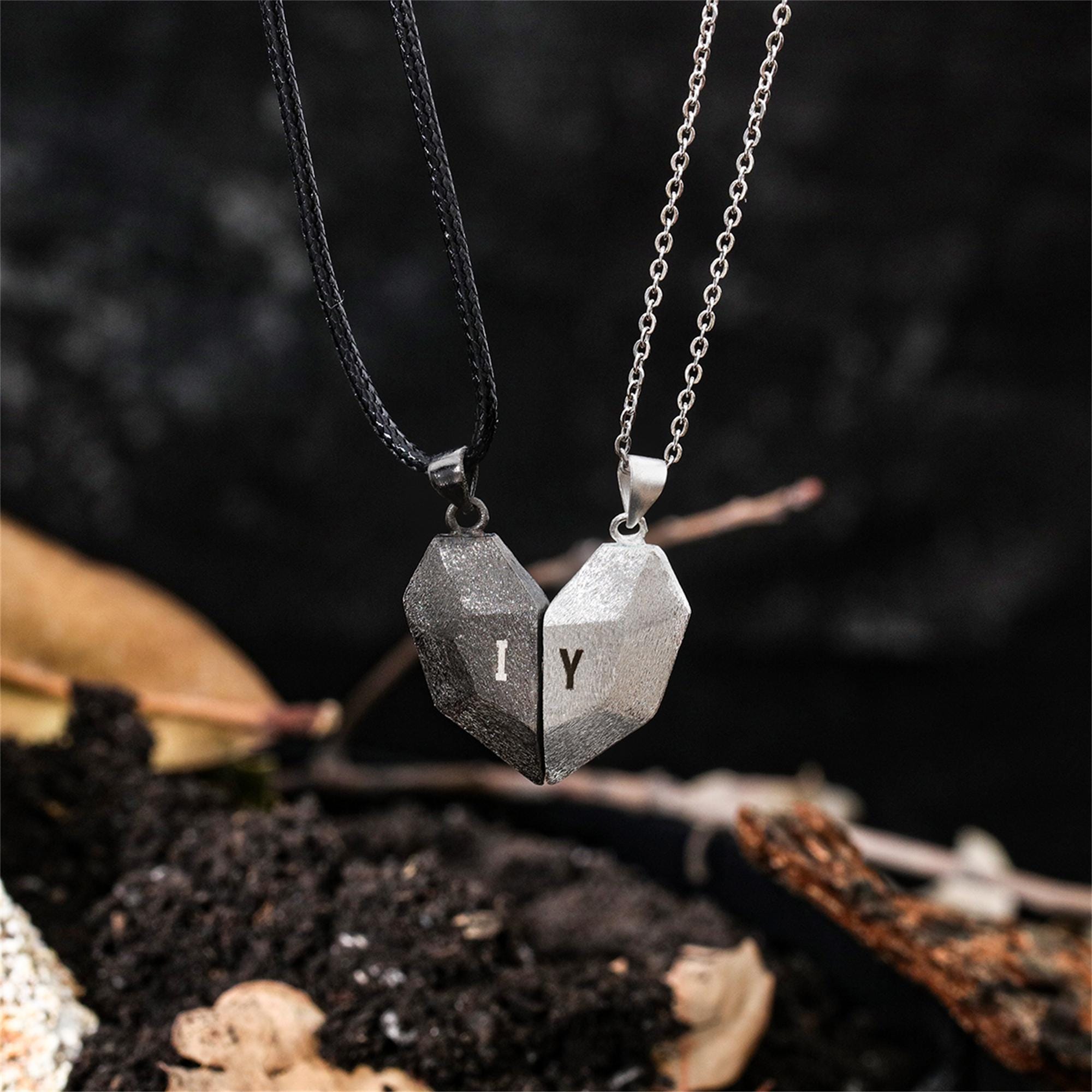Custom couple magnetic heart n - Magnetic Couple Matching Necklaces 评论和价格