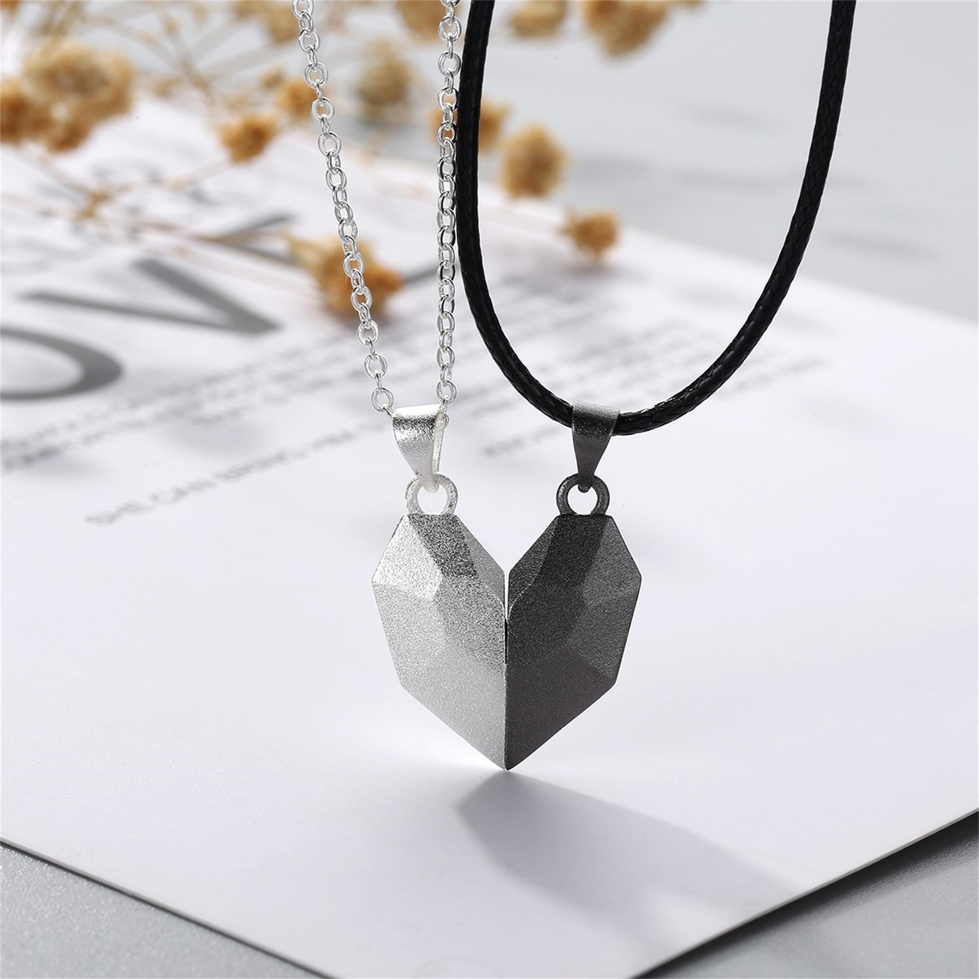 Custom couple magnetic heart n - Magnetic Couple Matching Necklaces 评论和价格