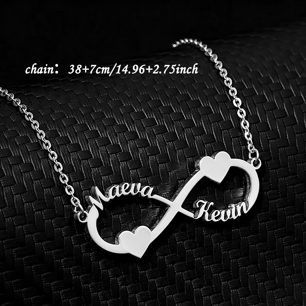 Custom Name Necklace Infinity  - Custom Name Necklace Stainless Steel 评论和价格