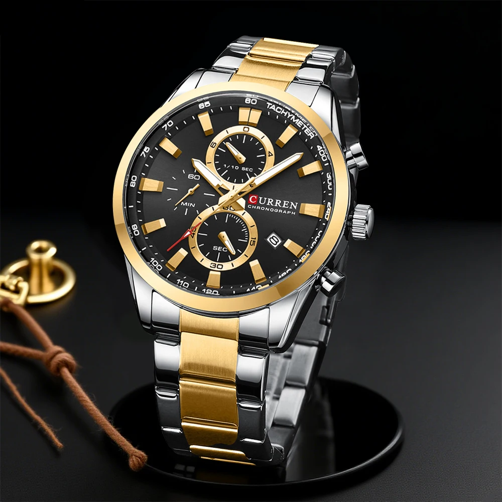 CURREN Casual Quartz Chrono Sp - Watch Accessories 评论和价格