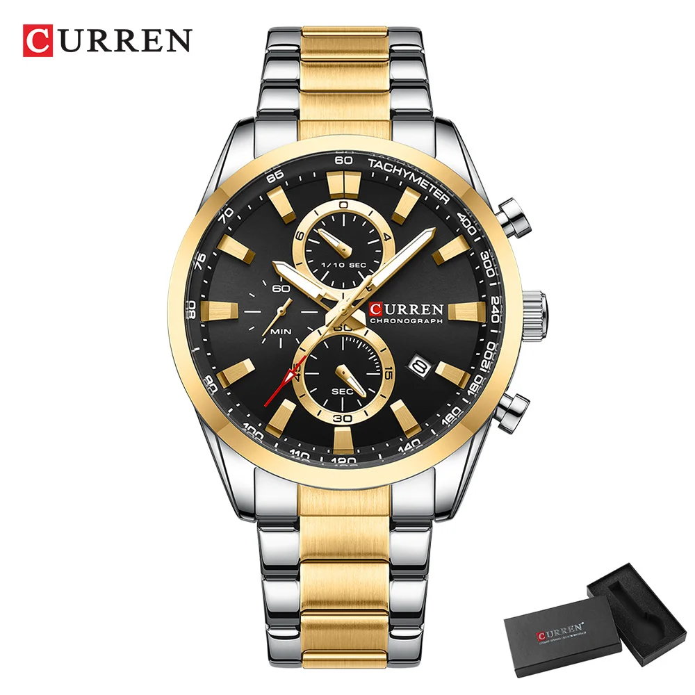 CURREN Casual Quartz Chrono Sp - Watch Accessories 评论和价格