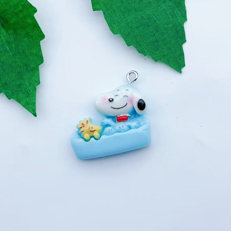 12pcs resin cartoon dog pendan - Earrings 评论和价格