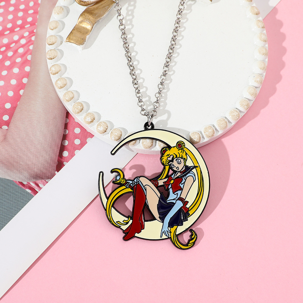 Sweet Anime Metal Enamel Neckl - Anime Pendant Necklace 评论和价格