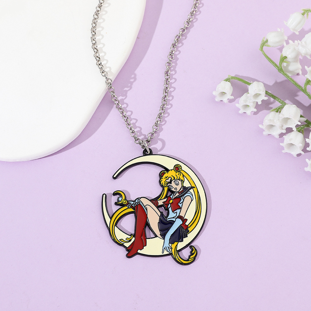 Sweet Anime Metal Enamel Neckl - Anime Pendant Necklace 评论和价格