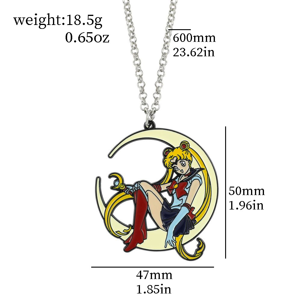 Sweet Anime Metal Enamel Neckl - Anime Pendant Necklace 评论和价格
