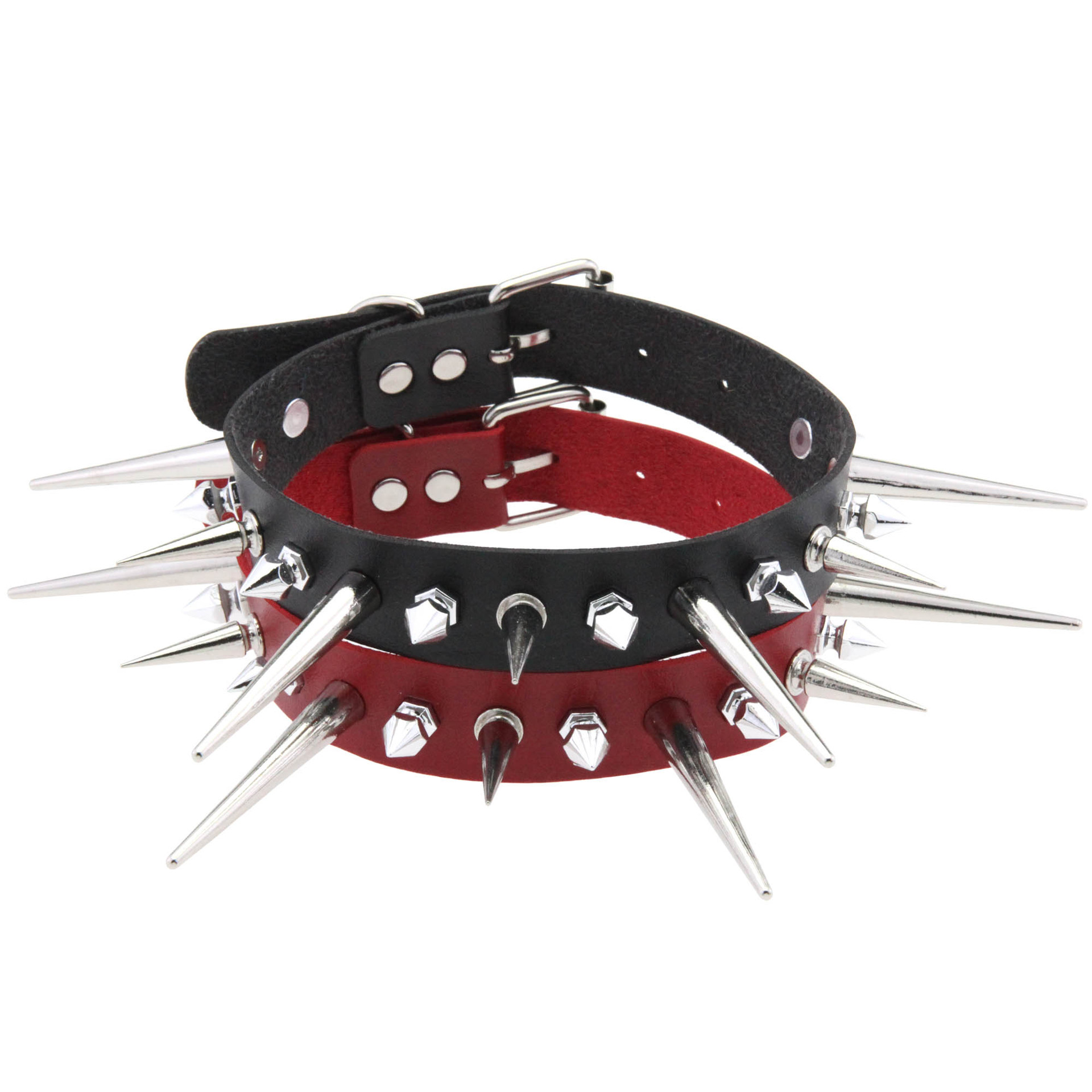 KMVEXO Punk Long Spike Choker  - Goth Punk Spike Choker 评论和价格