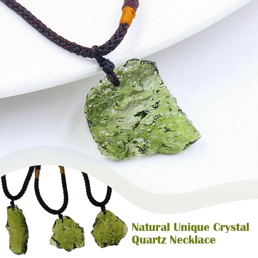 Natural Unique Crystal Quartz  - Crystal Pendant Necklace Natural Stone 评论和价格
