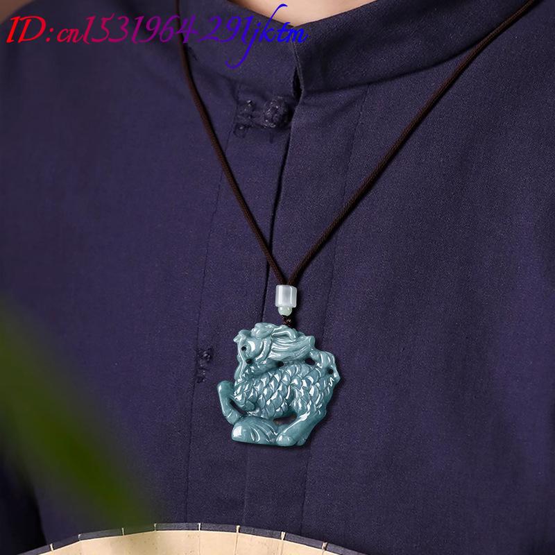 Burmese Jadeite Kylin Pendant  - Necklaces 评论和价格